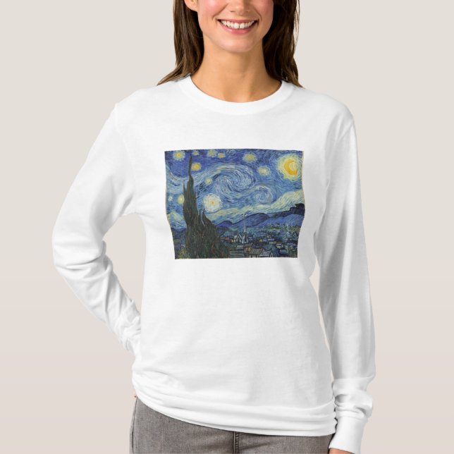 Camiseta Vincent van Gogh | A Noite Estrelada, junho de 188 (Frente)