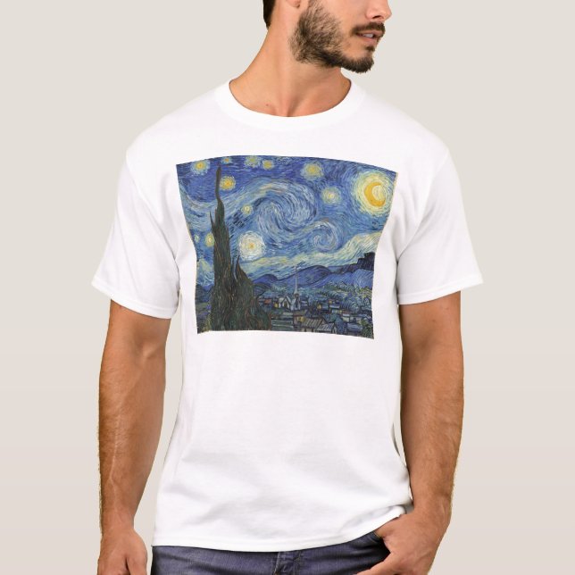 Camiseta Vincent van Gogh | A Noite Estrelada, junho de 188 (Frente)