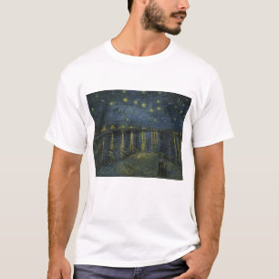 Camiseta Vincent Van Gogh, A Noite Estrelada Sobre o Ródano