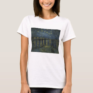 Camiseta Vincent Van Gogh, A Noite Estrelada Sobre o Ródano