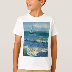 Camiseta Vincent Van Gogh - A paisagem marinha em Saintes-M