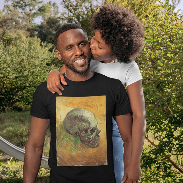 Camiseta Vincent van Gogh - A Vida Estática com o Crânio (Criador carregado)