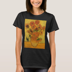 Camiseta Vincent van Gogh Ainda Vase com 15 Girassóis