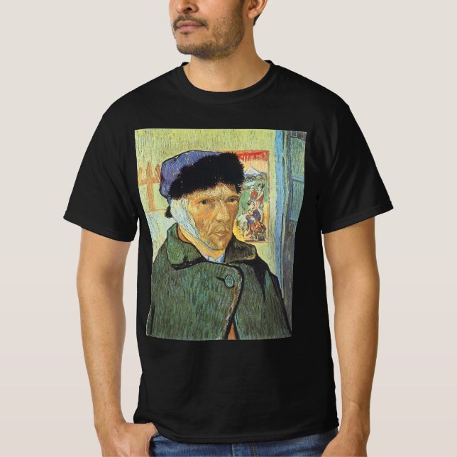 Camiseta Vincent van Gogh - Autorretrato com Orelha Bandada (Frente)