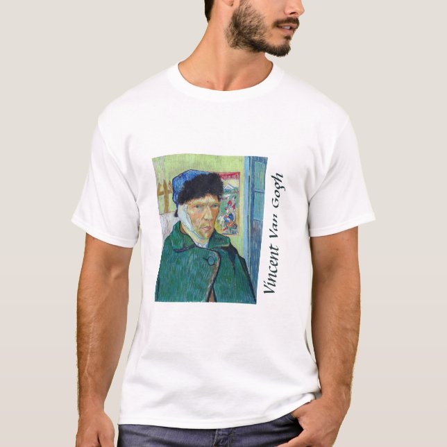 Camiseta Vincent van Gogh - Autorretrato com ouvido colado (Frente)