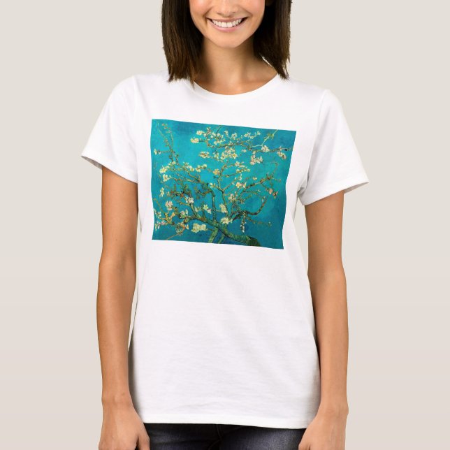 Camiseta Vincent Van Gogh Blossoming Almond Tree Arte Flora (Frente)