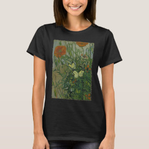 Camiseta Vincent van Gogh - Borboletas e Papoulas
