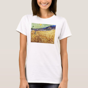 Camiseta Vincent Van Gogh - Campo de Trigo com Ceifador e S