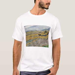 Camiseta Vincent Van Gogh, Campo fechado com Plowman