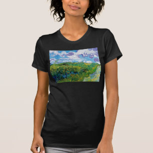Camiseta Vincent Van Gogh - Campos de Trigo Verde em Auvers