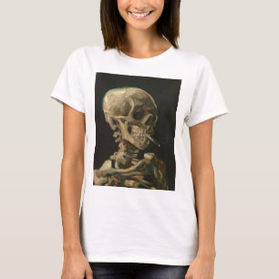 Camiseta Vincent Van Gogh - Crânio com Cigarro Queimado