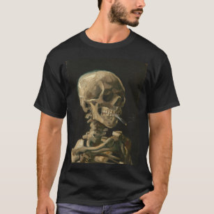 Camiseta Vincent Van Gogh - Crânio com Cigarro Queimado