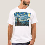 Camiseta Vincent Van Gogh é a noite estelar<br><div class="desc">Starry Night é uma pintura do artista poste-impressionista holandês Vincent van Gogh. Pintado em junho de 1889, mostra a visão fora da janela do seu quarto sanitário no Santo-Rémy-de-Provence (no sul da França) à noite, embora tenha sido pintado da memória durante o dia. A pintura está entre as mais conhecidas...</div>
