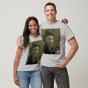 Camiseta Vincent Van Gogh e seu gato