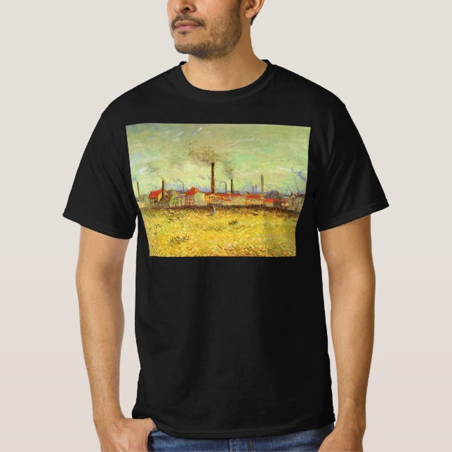 Camiseta Vincent van Gogh - Fábricas em Asnieres (Frente)