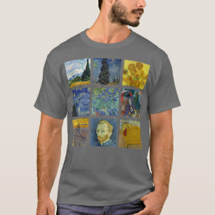 Camiseta Vincent van Gogh Famosos Pinturas Starry Night Su