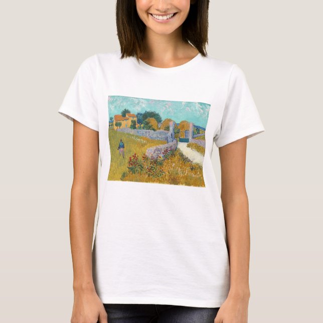Camiseta Vincent Van Gogh, Farmhouse in Provence (Frente)