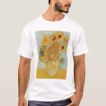 Camiseta Vincent Van Gogh - Girassóis, 3ª versão<br><div class="desc">Vincent Van Gogh - Girassóis,  Sonnenblumen,  terceira versão,  1888.</div>