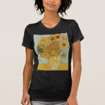 Camiseta Vincent van Gogh - girassóis - arte floral bonita<br><div class="desc">Vincent van Gogh - girassóis - arte floral bonita de um dos mundos a maioria de pintores famosos</div>