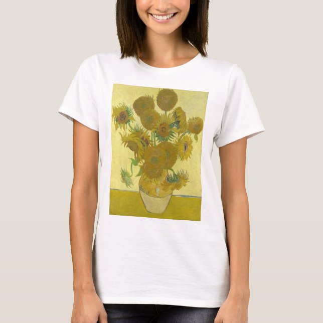 Camiseta Vincent Van Gogh - Girassóis, Quarta Versão (Frente)
