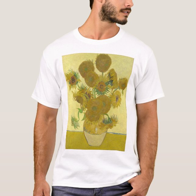Camiseta Vincent Van Gogh - Girassóis, Quarta Versão (Frente)