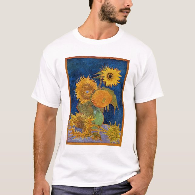 Camiseta Vincent Van Gogh - Girassóis, Versão do segundo (Frente)