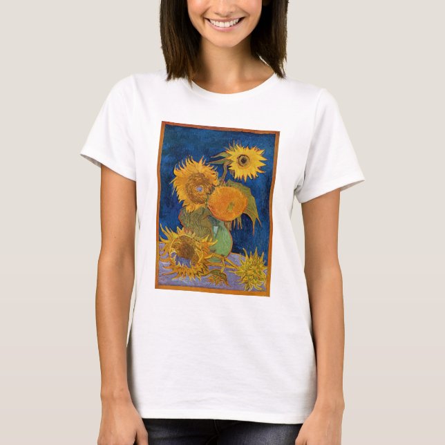 Camiseta Vincent Van Gogh - Girassóis, Versão do segundo (Frente)