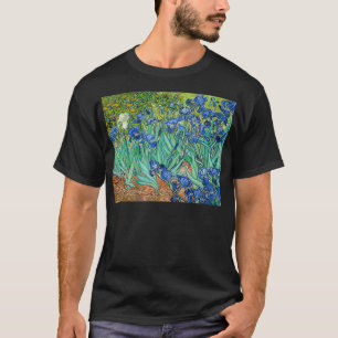 Camiseta Vincent van Gogh Irises Famosos Pintura de Arte