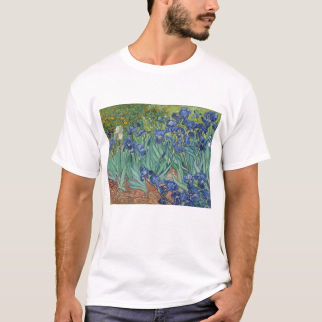 Camiseta Vincent Van Gogh, irlandeses, Les Iris (Frente)
