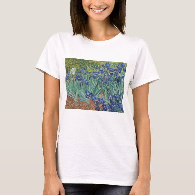 Camiseta Vincent Van Gogh, irlandeses, Les Iris (Frente)