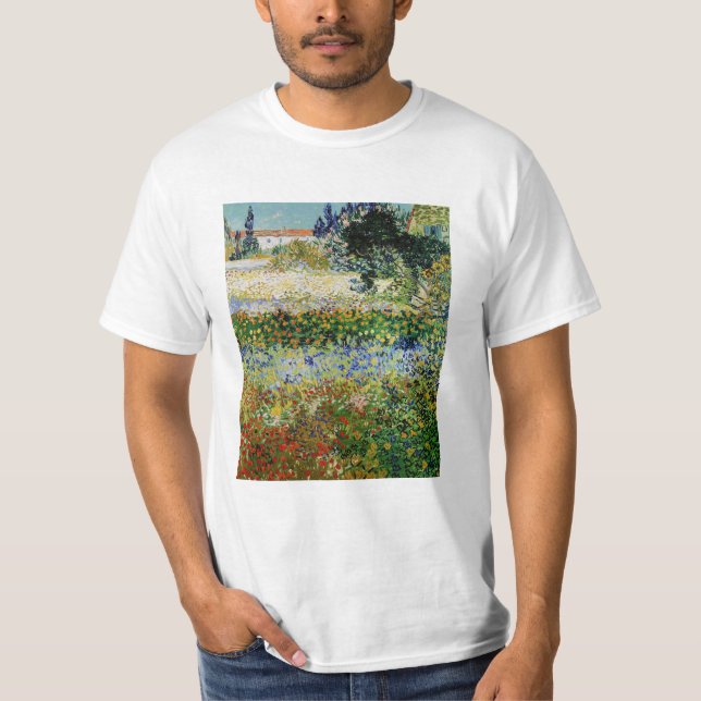 Camiseta Vincent van Gogh - Jardim de Flores (Frente)