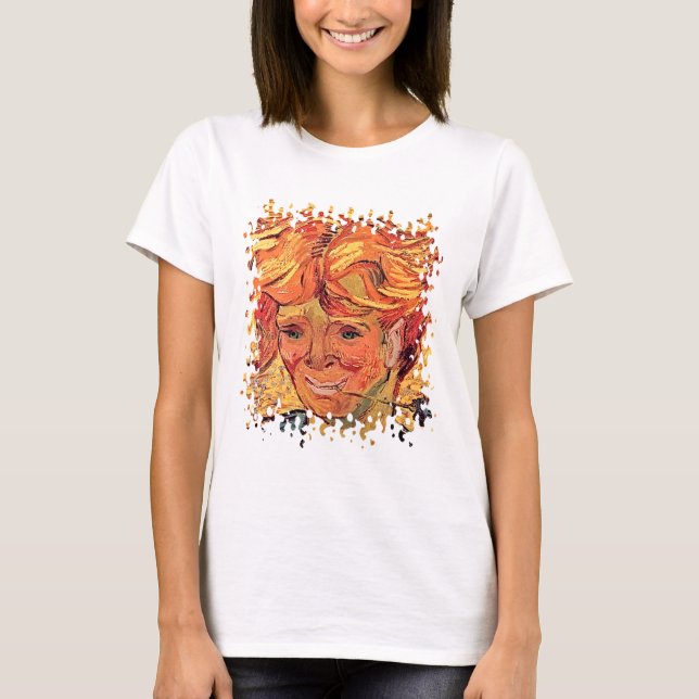 Camiseta Vincent Van Gogh - Jovem com Centáurea (Frente)