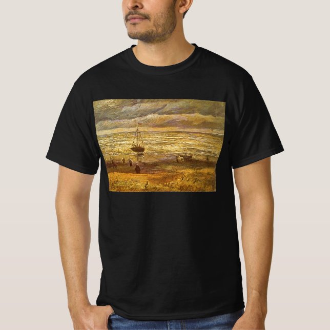Camiseta Vincent van Gogh - Mar em Scheveningen (Frente)