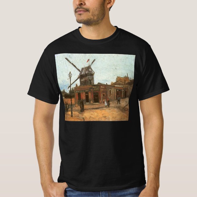 Camiseta Vincent van Gogh - Moulin de la Galette, Windmill (Frente)