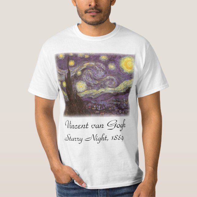 Camiseta Vincent van Gogh - Noite Estrelada (Frente)