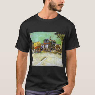Camiseta Vincent van Gogh o acampamento aciganado das