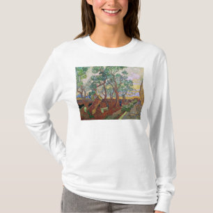 Camiseta Vincent van Gogh o jardim do hospital de St Paul