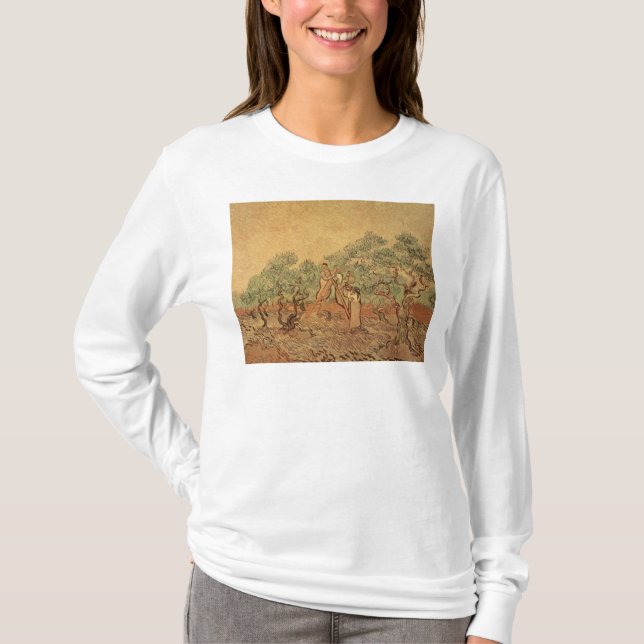 Camiseta Vincent van Gogh| O olival, 1889 (Frente)