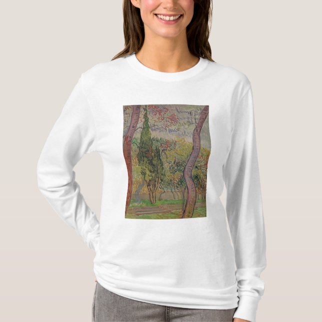 Camiseta Vincent van Gogh | o parque no St Paul (Frente)