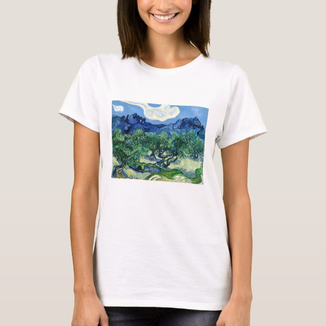 Camiseta Vincent Van Gogh, Oliveiras com os Alpilles (Frente)
