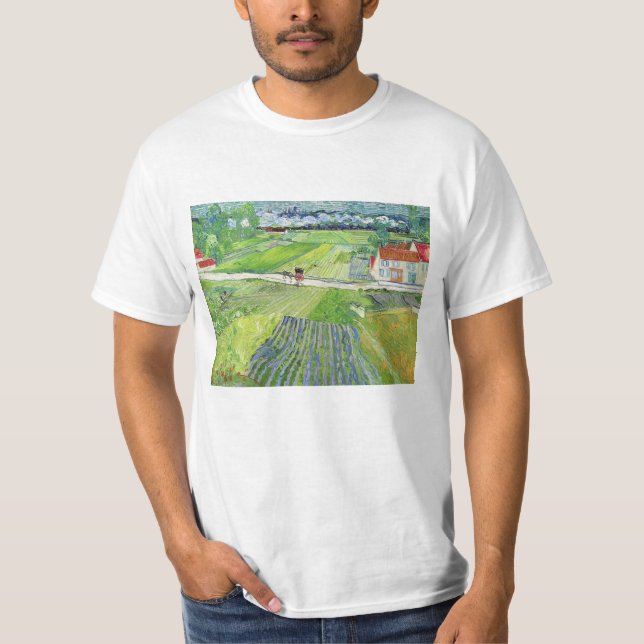 Camiseta Vincent van Gogh - Paisagem com Carruagem e comboi (Frente)