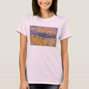 Camiseta Vincent van Gogh - Paisagem em Auvers sob a Chuva