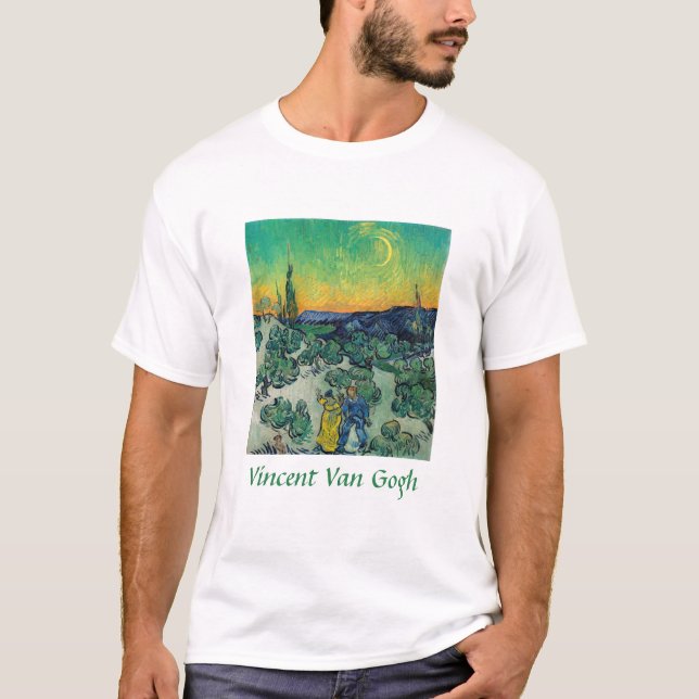 Camiseta Vincent van Gogh - Paisagem lunática com Casal (Frente)