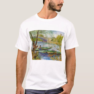 Camiseta Vincent Van Gogh, pescando na Primavera