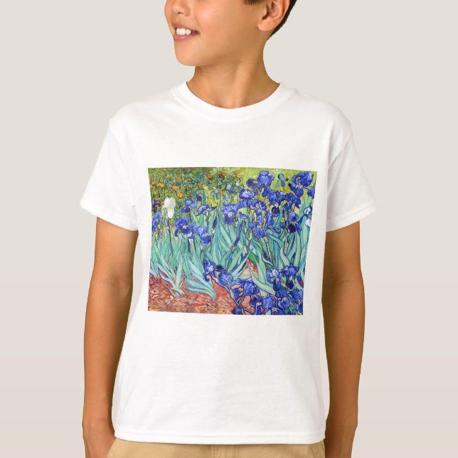 Camiseta Vincent Van Gogh pintando Íris (Frente)