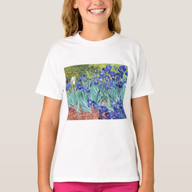 Camiseta Vincent Van Gogh pintando Íris (Frente)