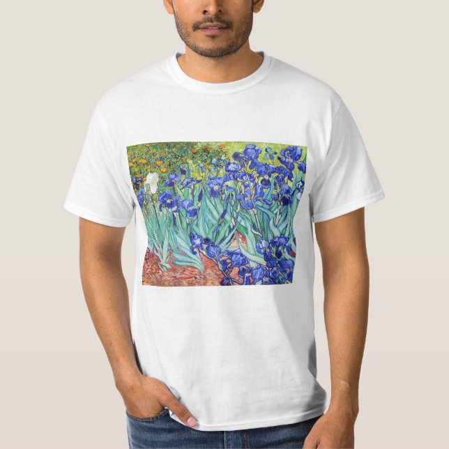 Camiseta Vincent Van Gogh pintando Íris (Frente)