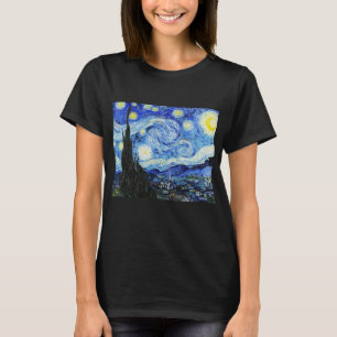 Camiseta Vincent Van Gogh, pintura A Noite Estrelada
