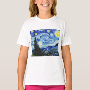 Camiseta Vincent Van Gogh, pintura A Noite Estrelada