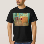 Camiseta Vincent van Gogh - Quarto de Vincent em Arles<br><div class="desc">Quarto em Arles (1889), de Vincent van Gogh, é um Apos impressionismo de pintura de arte cotidiana. Uma cena caseira interior com cama, mesa, cadeira e pinturas penduradas nas paredes, vários elementos arquitetônicos, móveis típicos do quarto. Há três versões autênticas descritas em suas cartas, facilmente discerníveis entre si pelas fotos...</div>